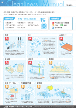 強アルカリ電解水マジックウォーター、飲食店用マニュアル